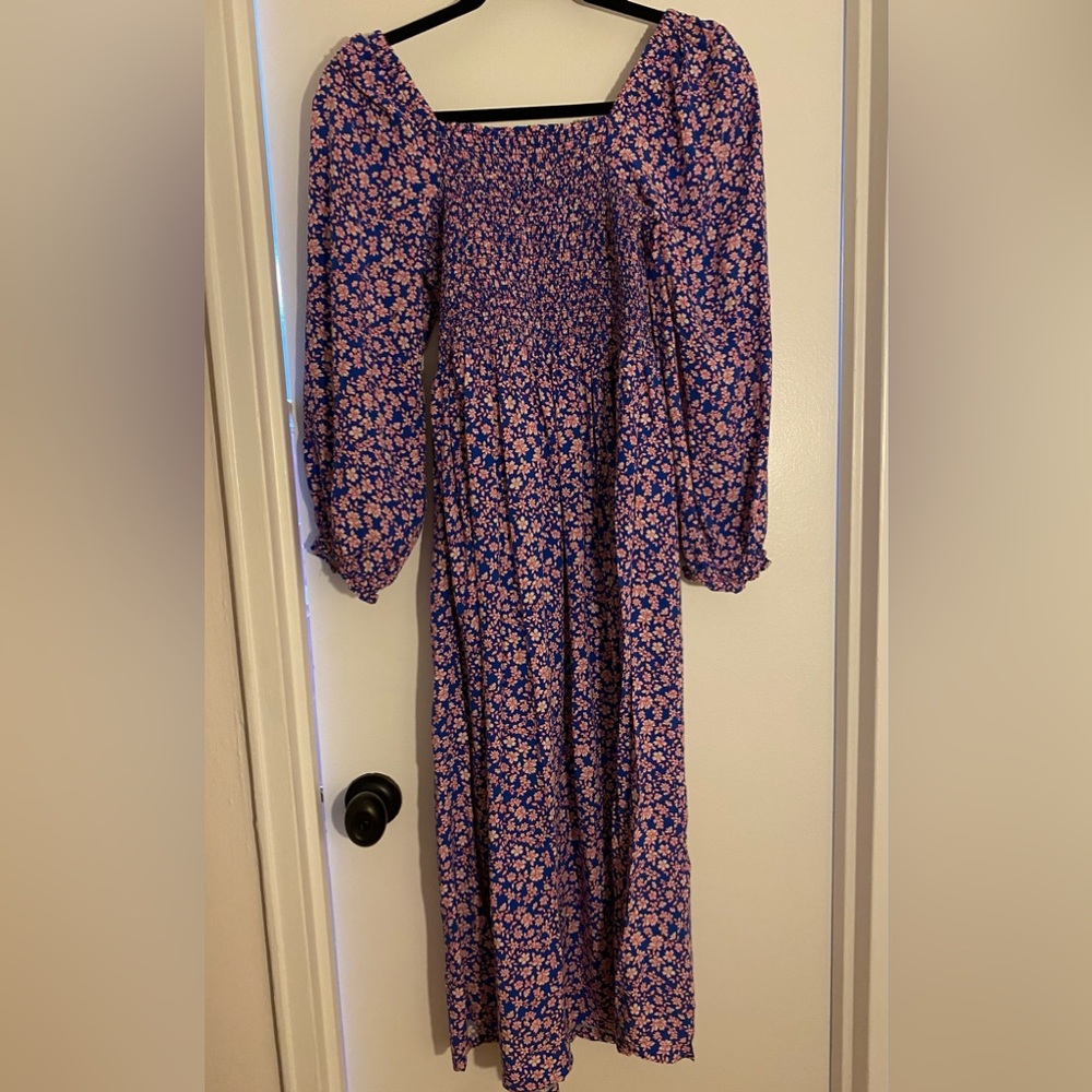 J. Crew Purple Floral Maxi Dress